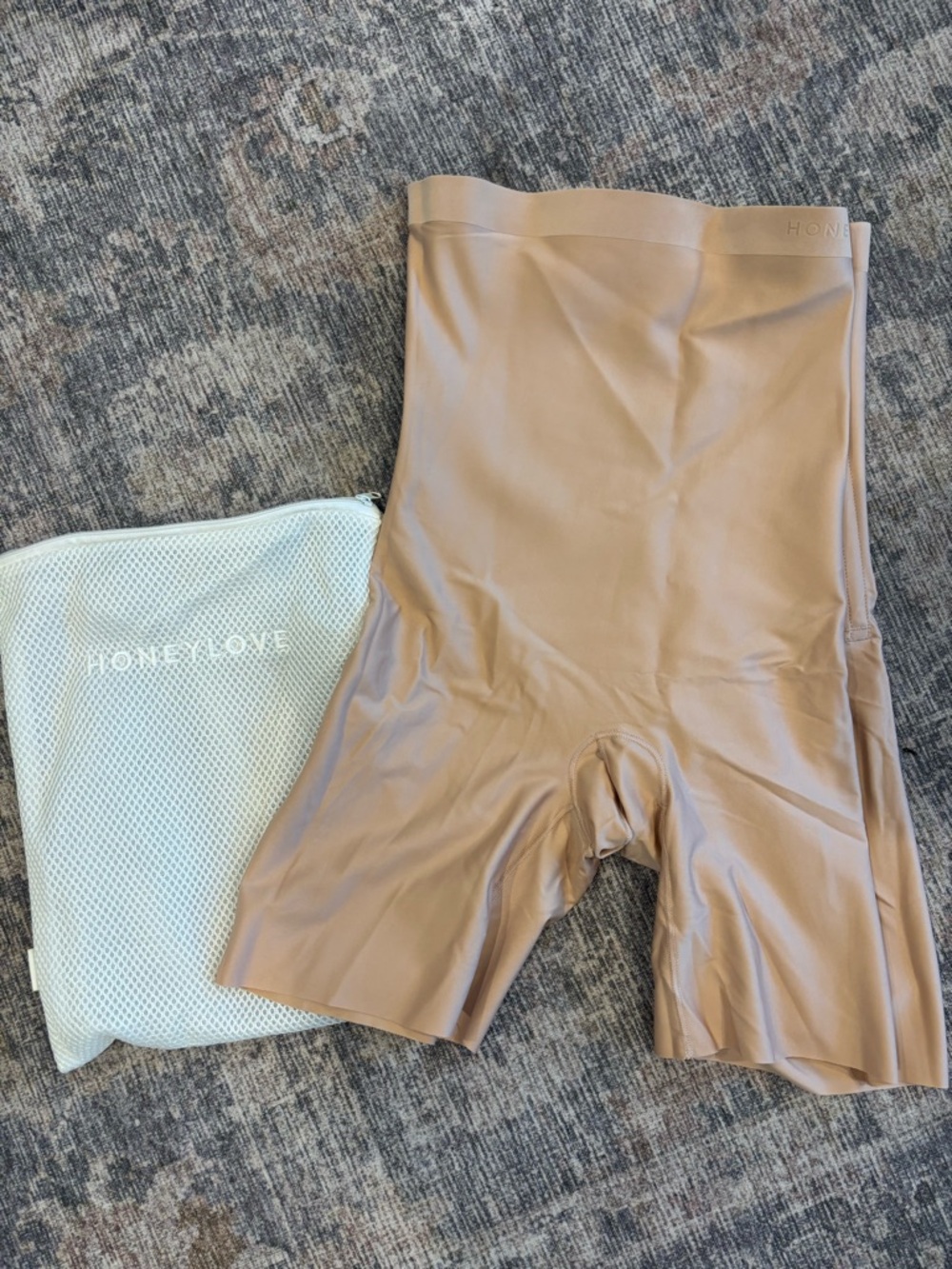 NWOT Honeylove Beige High-Waist Shaping Shorts